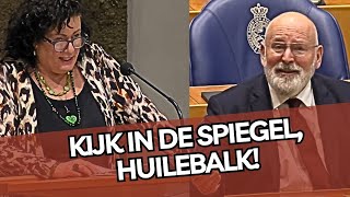 Caroline van der Plas SLO0PT Timmermans in een IJZERSTERK betoog Kijk in de SPIEGEL [upl. by Aklog]