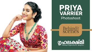 Priya Prakash Varrier Photo Shoot Behind The Scenes  Grihalakshmi [upl. by Eitteb]