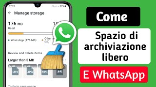 Come liberare spazio di archiviazione su WhatsApp  2024 Libera spazio di archiviazione su WhatsApp [upl. by Brock]