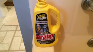 Tub Clogged SHOWERTUB wont drain  EASY FIX with DRANO [upl. by Wiencke208]