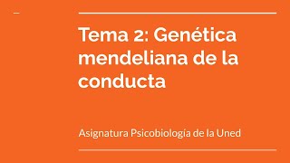 Tema 2 Psicobiología UNED resumen  preguntas [upl. by Cheke]