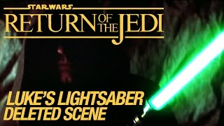 Star Wars VI Return of the Jedi Deleted Scene Lukes Lightsaber [upl. by Zolner900]