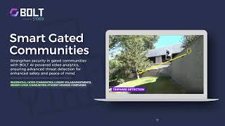 BOLT Intelligent Video AnalyticsSMART Gated Community videoanalytics gatedcommunity aianalytics [upl. by Elysee]