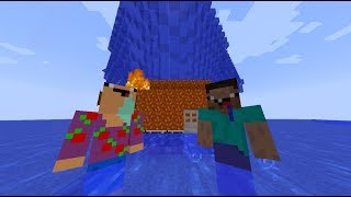 2 NOOB VS TSUNAMI VS CASA DE LAVA QUIEN GANARA MNECRAFT  TROLL [upl. by Nyra]