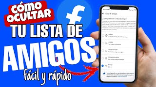 cómo OCULTAR tu lista de amigos en FACEBOOK 2023✅ MUY FACIL Y RÁPIDO🔴LISTA DE AMIGOS EN PRIVADO [upl. by Ava622]