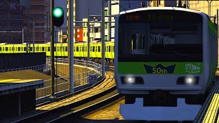 103系ウグイス色のE231系  Yamanote Line E231500 series All over green livery  Trainz 2019 Japan MV [upl. by Attenwahs]