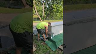 Concrete Graveliner Time Lapse Part 2 gravesite cemetery funeral graveliner Burial committal [upl. by Retloc569]