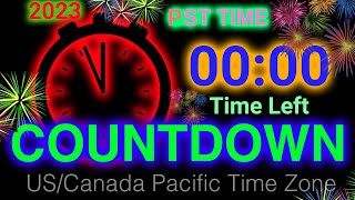 Countdown to 2023 Live Pacific Time  Live PST Countdown to New Years Midnight 2023 [upl. by Sidell729]