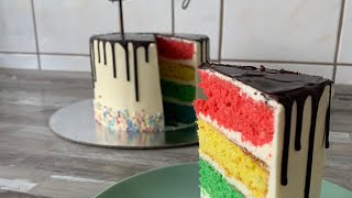 Birthday Cake II Drip Cake II Regenbogentorte 🌈🎂 [upl. by Harrietta]