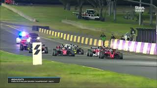 S5000 Australian Drivers Championship Round 4 Race 1 highlights [upl. by Hesky322]