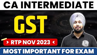 CA Inter GST RTP Nov 2023  CA Exam Preparation  CA Jasmeet Singh  CA Intermediate by PW [upl. by Daisy]