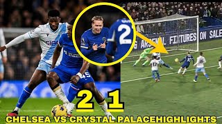 Lavia Debut🔥Mudryk And Madueke Goals Chelsea Vs Crystal palace 21 Highlights [upl. by Arikehs]