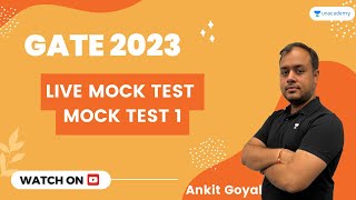 Live Mock Test  Mock Test 1  GATE 2023  Ankit Goyal  Kreatryx GATE  EE ECE IN [upl. by Retsila164]