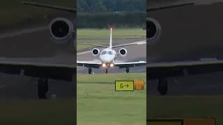 Netjets landing at Newcastle from Glasgow ncl aviation [upl. by Drazze]