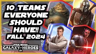 10 Teams Everyone Needs in SWGOH for Fall 2024 [upl. by Prosperus]