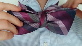 How to Tie a Bow Tie with a Regular Tie [upl. by Anerres]