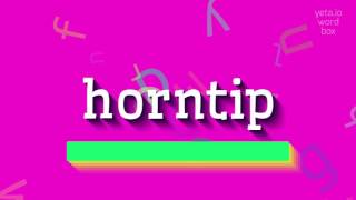 HORNTIP  HOW TO PRONOUNCE HORNTIP [upl. by Lennox]