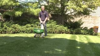 How to Use a Scotts® Broadcast Spreader on Your Lawn [upl. by Anairt]