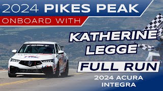 Katherine Legge Makes Pikes Peak Debut in HRC Acura Integra  Pikes Peak Race Day Onboard 2024 [upl. by Gildus568]