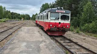 Inlandsbanan Rälsbussen Y1 1356 avgår från Jokkmokk mot Gällivare [upl. by Enovad]