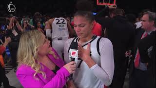 Alysha Clark postgame sideline interview [upl. by Cardew]