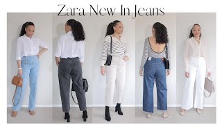 NEW IN ZARA JEANS SS22 TRY ON HAUL amp OUTFIT INSPO [upl. by Danby897]