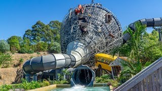 Jamberoo Action Park  Perfect Storm  Amazing Funnel Waterslide [upl. by Anahsor]