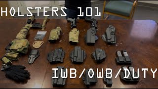 Holsters 101  IWB  OWB  Duty [upl. by Alister]