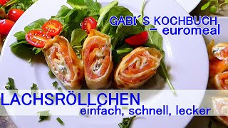 LACHSRÖLLCHEN leckeres schnelles Fingerfood für festliche Anlässe [upl. by Ciryl]