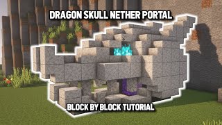 Minecraft  Dragon Skull Nether Portal  Tutorial [upl. by Gerhard]