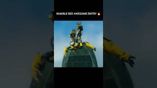 BUMBLE BEE AWESOME ENTRY EVER 🥶transformers bumblebee alien man movies superhero reels [upl. by Nnawtna813]