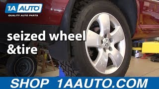 How to Remove a Seized Wheel  Lug Nuts Are Off But Wheel Is Stuck [upl. by Eanej145]