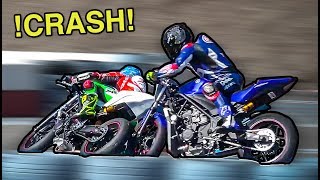 INCIDENTE  MI ALLENO COI PILOTI DEL MONDIALE YAMAHA R3 e MINIGP [upl. by Barber]