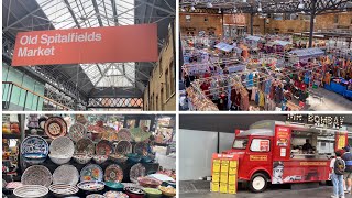 Old Spitalfields Market  East London  Shopping  Food  Walking Tour [upl. by Maribel]