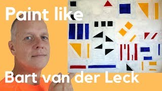 How to paint like Bart van der Leck  Easy art tutorial De Stijl style [upl. by Thordis]