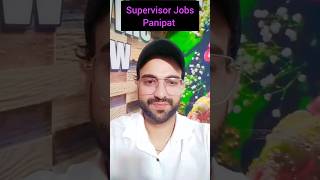 Supervisor Jobs vacancy 2024 Panipat 🔥 Fresher Apply panipat shorts short [upl. by Andrel]