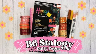 B6 Stalogy Notebook Planner  Decorate with Me w Happy Planner Stickers Fall Transition Spread [upl. by Aihtnyc410]