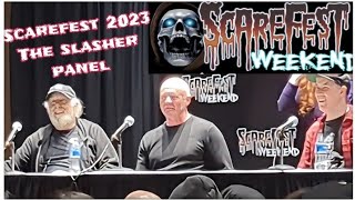 SCAREFEST 2023 THE SLASHER PANEL WITH NICK CASTLE JAMES JUDE CORTNEY AND DAVID HOWARD THORNTON [upl. by Karlis871]