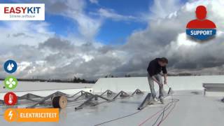 DIY Zelf je pv zonnepanelen plaatsen op een plat dak OostWest opstelling [upl. by Pippa]