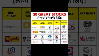 20 Great Stocks लॉन्ग टर्म इन्वेस्टमेंट के लिए share market analysis business in hindi investment [upl. by Line]