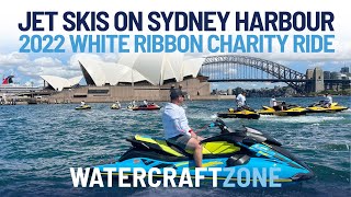 Jet Skis return to Sydney Harbour to raise money for White Ribbon Charity  WatercraftZone [upl. by Sarette]