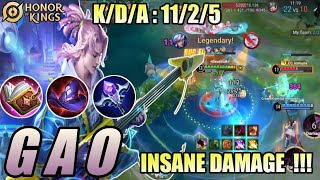 Gao DEATH MELODIES Mid Lane mage Honor of Kings HOK Gameplay 💯 BROKEN  Pro Player [upl. by Dichy]