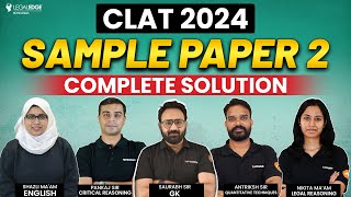 CLAT 2024 Sample Paper 2  Complete Solution  Sample Questions 2 by CLAT Consortium [upl. by Malcah]