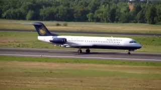 Trade Air quotSunAdriaquot TRADEAIR Fokker 100 9ABTD mit Take Off vom Flughafen Berlin Tegel [upl. by Aronson]