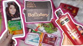 Bagallery Unboxing  TRESemme Shampoo amp Garnier Hair Color  Free Gifts 📦 [upl. by Akibma]