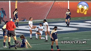 Unfortunate Ankle Injury  Morse vs HTH SD High School Girls Soccer [upl. by Hodges488]