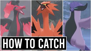 How To Catch Galarian Zapdos  Moltres  Articuno  CROWN TUNDRA [upl. by Kalle]