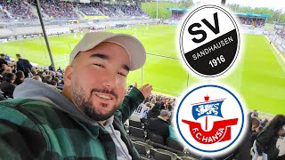 Laute ROSTOCK FANS  VERRÜCKTER FAMILIENBLOCK  SV Sandhausen vs FC Hansa Rostock  Stadionvlog [upl. by Dlorad]