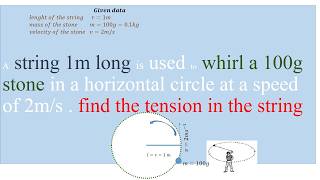 calculate tension in the string [upl. by Eivod]