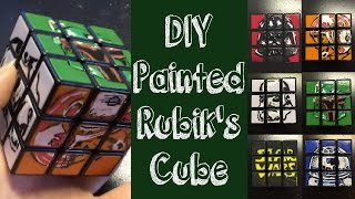 DIY Custom Painted Star Wars Rubiks Cube [upl. by Nies]